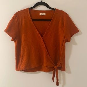Madewell Texture & Thread Wrap Top